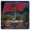 ISOISL Parasol rectangulaire 210 x 140 cm / 300 × 200 cm - Avec éclairage LED - Rectangulaire - Inclinable - Grand parapluie pour balcon, terrasse, jardin, Parapluie rectangulaire avec LED rouge,