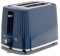 Cello TR191-BL Blue 2 Slice Toaster with Textured Design, Wide Slots, 850W Power, 7 Browning Levels, Cancel Reheat Defrost, High Lift, Crumb Tray, Cord Storage, Illuminated Controls