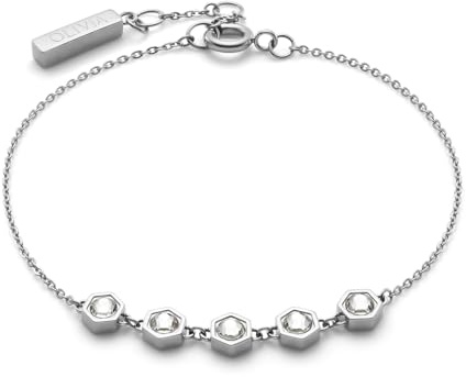 Olivia Burton Women's EVER STACKED Collection Bracelet in Stainless Steel with Charms Embellished with Crystals - 24100347