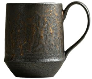 Tazza in ceramica creativa retrò nordico - coppa del vento trasparente dorata