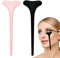 2 applicatori per mascara, riutilizzabili, in silicone, per eyeliner, eyeliner, eyeliner, trucco, per principianti (nero + rosa)