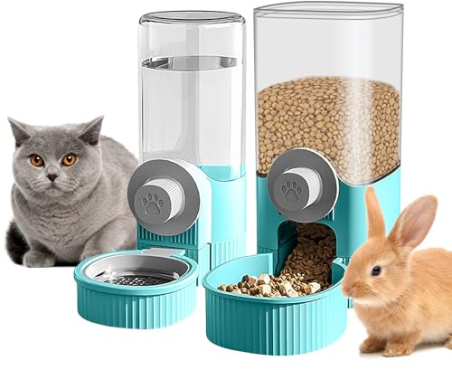 Trinkflasche Kaninchen, 2 Pcs Wasserspender Kaninchen 520ml, Hasen Trinkflasche, Kaninchen Automatischer Wasserspender Hamster 1200ml Futterspender Kaninchen