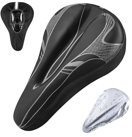 AUVSTAR Upgrade New Gel Fahrradsitzbezug,hohl und atmungsaktiv, Premium Fahrradsattelkissen,Geeignet für Mountainbike-Sitz, Verdickender Sattelbezug,Sattelschutz für Herren und Damen Fahrrad