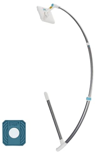 Herramienta limpiadora de ventanas exteriores|Herramienta limpiadora de ventanas exteriores, 2 en 1 extensible con cabezal giratorio de 360°, exterior extraíble, equipo de lavado