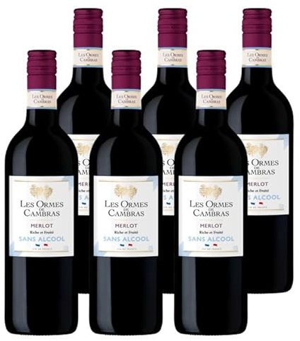 Les Ormes de Cambras - Rouge - Sans Alcool - Lot de 6 bouteilles x 75cl