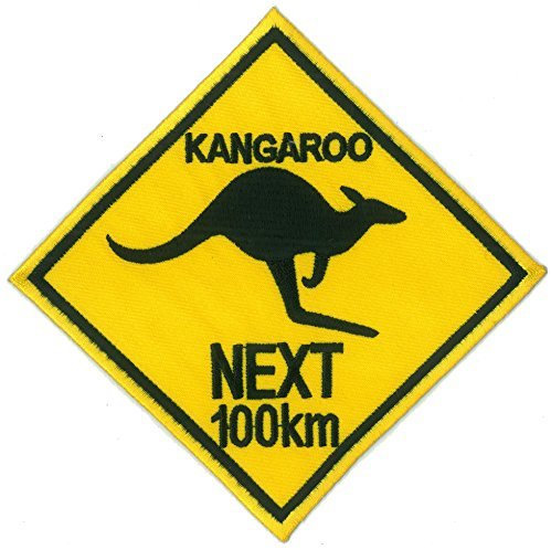 NagaPatches Patche écusson Kangourou Australie Panneau Patch brodé thermocollant