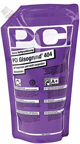 PCI Gisogrund 404 Spezial-Haftgrundierung 1 l Tiefengrund Fliesen Holz - Für Bodenausgleichsmassen, z.B. PCI Periplan® Extra