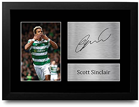 HWC Trading Scott Sinclair A4 Gerahmte Signiert Gedruckt Autogramme Bild Druck-Fotoanzeige Geschenk Für Celtic Fußball Fans