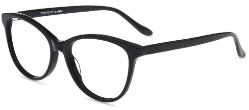 Firmoo Blaulichtfilter Brille Damen Cateye, Computer Brille mit Blaulichtfilter ohne Sehstärke Schwarz