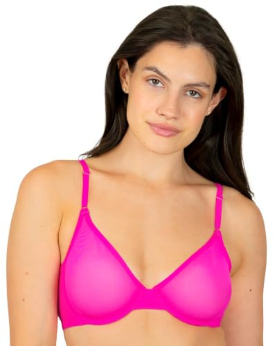 Smart & Sexy Soutien-Gorge en Maille Transparente à Demi-Armatures – Disponible en Lot de 1 ou 2, séduisant et offrant Un Bon Maintien, 90 C (Taille Fabricant:34C)
