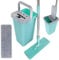 Maury's Flat Mop Lavapavimenti Automatico E Salvaspazio Secchio Auto Detergente a Doppio Scomparto (Flat Mop Completo) Colori Assortiti Rosso Bordeaux o Tiffany