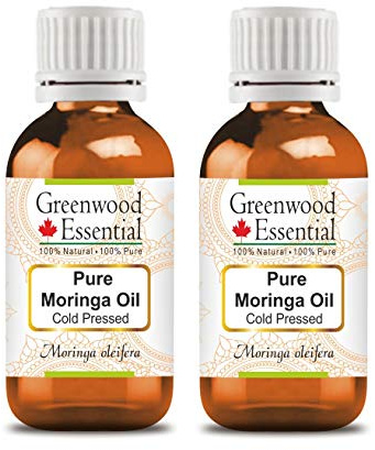 Greenwood Essential Naturreine Moringaöl (Moringa oleifera) Kaltgepresst 100ml X 2 (6.76 oz)