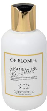 OP|BLONDE REGENERATING COLOR MASK HONEY 9.32 250 ml Haarmaske belebt die professionelle professionelle Beleuchtungsbehandlung, ideal für honigblonde Haarfarbe für gefärbtes oder natürliches Haar