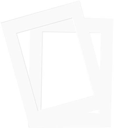 2 Stück reinweiße Bilder-/Fotohalterungen, Größe 30 x 40 cm, passend für Bilder 25 x 35 cm