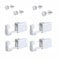 Kuesn 4 Pack Ear Piercing Gun Kit - Disposable Self Mixed Colours - Safety No Pain - Ear Nose Piercing Gun with Stud (White Crown)