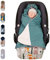 ULLENBOOM Einschlagdecke Babyschale Sommer, Aus 100% OEKO-TEX Materialien - Waldtiere Petrol (Made in EU) - Decke für Babyschale & Kinderwagen, Für gängige Kindersitze, ideal für 0 bis 9 Monate