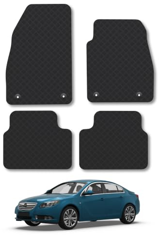 Vauxhall Insignia (2008-2017) 3mm Rubber Car Mats | Tailored Fit Durable Floor Mats Full Coverage Protection Waterproof Accessories Easy Clean Anti Slip Made in the UK