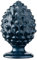 Baroni Home Farbiger sizilianischer Kiefernzapfen, Handbemaltes Porzellan Dekorativer Kiefernzapfen, Wohnzimmer- und Bürodekoration, (Navy Blau, 17x17x27 cm (XL))