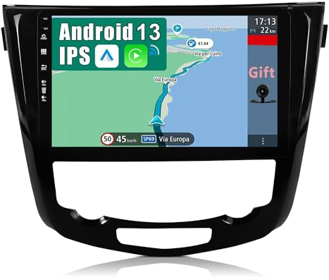 YUNTX Android 14 2 Din Radio con navigazione per Nissan X-Trail Qashqai j11 Rouge 2014-2018: [Integrato CarPlay/Android Auto/DSP/GPS]-IPS 2.5D 10.1”Touch screen-DAB/Bluetooth 5.0/Controllo del volante