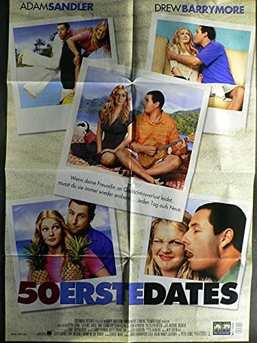 50 erste Dates - Drew Barrymore - Adam Sandler - Videoposter A1 84x60cm gefaltet
