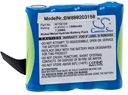vhbw Akku kompatibel mit Edan Pulsoximeter H100, H100B, H100N Medizintechnik (1500mAh, 4,8V, NiMH)