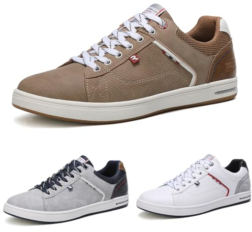 ARRIGO BELLO Sneaker Herren Schuhe Business Freizeitschuhe Leichte Trainers für Walking, Laufen, Sport Größe 41-46 (41, M_Braun)