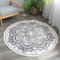 hi-home Runder Boho-Teppich für den Innen- und Außenbereich, 120 cm, Baumwolle, Mandala-Teppich mit kleinen Quasten, für Wohnzimmer, Schlafzimmer, Garten, Terrassen, maschinenwaschbar