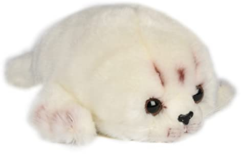 Uni-Toys - Robbenbaby weiß - 33 cm (Länge) - Plüsch-Robbe, Seehund - Plüschtier, Kuscheltier
