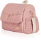Hannah & Sophia Belle Sac à dos convertible à langer et sac à bandoulière rose rose, grand espace de rangement, matelas à langer double face résistant à l'eau inclus, bretelles amovibles, facile à