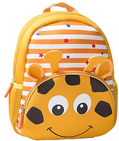 Pawleso Kindergartenrucksack, Kinderrucksack für Krippenkinder, 1-3 jahre Kleinkind Kita Rucksack, Cartoon Giraffen Kindertasche
