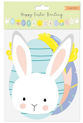 Quickdraw 2 Meter Happy Easter Fahnentuch Süß Wandbehang Girlande Dekoration Mit Eier Chicks & Kaninchen