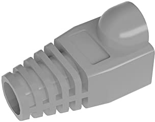 VIVOCH 50 Pcs Cat5 Cat5E Cat6 Strain Relief Boots, RJ45 Plug Connector Covers, Modular Network Plug Connector Caps, Grey
