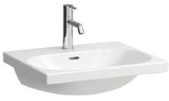 LAUFEN Lua Aufsatz-Waschtisch, 1 Hahnloch, mit Überlauf, 550x460mm, H8160820001041, Farbe: Weiß