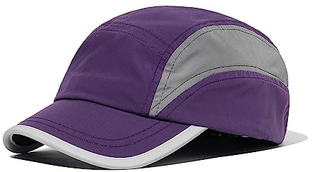 CLAPE Schnelltrocknend Running Cap Basecap Kurzer Schirm 5 Panel Baseball Cap Sommer Sport Kappe Verstellbar Schildkappen UV-Schutz Schirmmütze