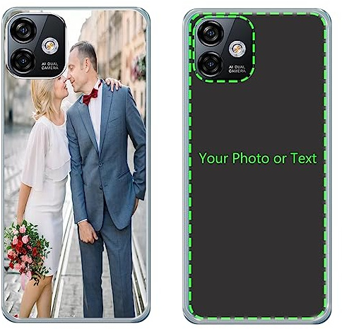 CAXKJE Durchsichtig Personalisierte Schutzhülle für Ulefone Note 16 Pro,mit Eigenem Foto Bild Text Individuelle Schutzhülle,Soft Silikon Handyhülle Ultra-dünne Stoßfestigkeit Case