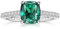 michooyel S925 1,5 ct Kissenschliff Zirkonia Verlobungsringe für Frauen grüner Diamant Ehering Versprechensring Sterling Silber Ehering