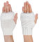 Damen Fingerlose Handschuhe mit Kunstpelz Winter Warm Armstulpen Fingerlos Fäustlinge Kurzer Gestrickte Handgelenk Handschuhe Wärmer Frauen Halbfinger Handschuhe für Hochzeits Geburtstag (Weiß)