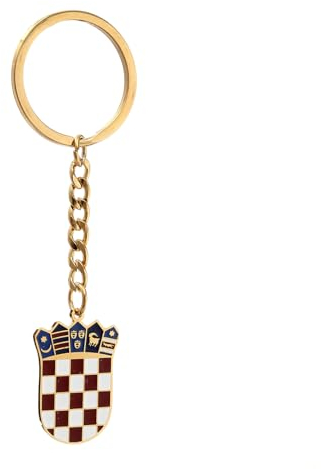ALTCIRNMD Schlüsselanhänger Mit Kartenanhänger,Geometrisches Gitter,Kroatien-Karte,Flagge,Schlüsselanhänger,Autotasche,Geldbörse,Ornamente,Bastelzubehör,Ethnischer Stil,Patriotisches Symbol,Schlüss