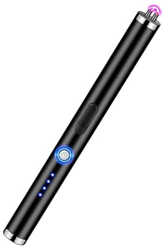Bikenda Taktischer Tragbarer Elektroschocker mit hoher Leistung, Tactical Hochleistungs-Betäubungsstift, Windproof Dual-Arcs-Feuerzeug, Bikenda Taktischer Elektroschocker (Schwarz)