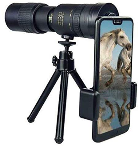 Monokulares Teleskop, Spektiv, 4K, 10–300 x 40 mm, Super-Telezoom, Monokular-Teleskop für Strandreisen, Jagd, Vogelbeobachtung, Wildtierlandschaft