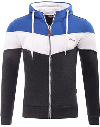 Reslad Sweatjacke Herren Kapuzenpullover | Hoodie Männer Zipper Pullover mit Kapuze Bequeme Baumwolle RS-1007