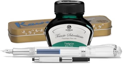 Kaweco Student Füllhalter mit 30 ml Füllhaltertinte, Konverter und Metalletui