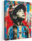 MuchoWow© Leinwandbilder 60x80 cm Wall Art Decoration Bilder für die Wand Schlafzimmer Deko Canvas Painting Wanddekoration Wohnzimmer Graffiti - Vintage - Junge - Street art - Neon - Banksy