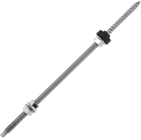 LT Easiyl Confezione da 4 bulloni in acciaio inox 304 regolabili in altezza per fissaggio solare fotovoltaico su tetti di edifici, M10 x 300 mm