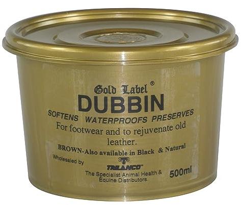 Dubbin (etiqueta dorada) rejuvenece el cuero viejo, suaviza el agua y conserva 200 ml (natural), Brown, Talla única
