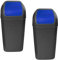Set de 2 Cubos - Papeleras con tapa basculante de 15L/u color azul