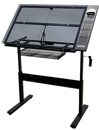 ZXTRYBHD Premium-Zeichentisch – Höhenverstellbarer Painting Station, Neigbare Zeichenbrett mit Schubladen zum Lesen, Schreiben, Kunsthandwerk