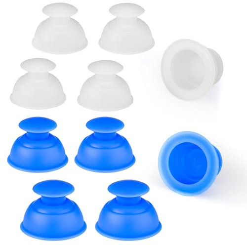 Set di coppettazione in silicone, 10 pezzi, coppettazione sottovuoto professionale per massaggio miofasciale, dolori articolari, anticellulite, sollievo muscolare profondo e altro (10 pezzi, bianco e