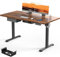 Flamaker Höhenverstellbarer Schreibtisch 160 x 80 cm, Schreibtisch Höhenverstellbar Elektrisch mit Memory Funktion, Computertisch mit Kabelmanagement, Standing Desk, Stehpult, Bürotisch, Braun