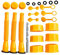 Ölkannen-Ersatzauslauf, versiegelte Öltankdüse, Ölkannendüse, (3 Kit-gelb), flexible Ausgießdüse, geeignet für die meisten 1/2/5/10 Gallen-Ölkannen, Ölkannenauslauf Ersatz